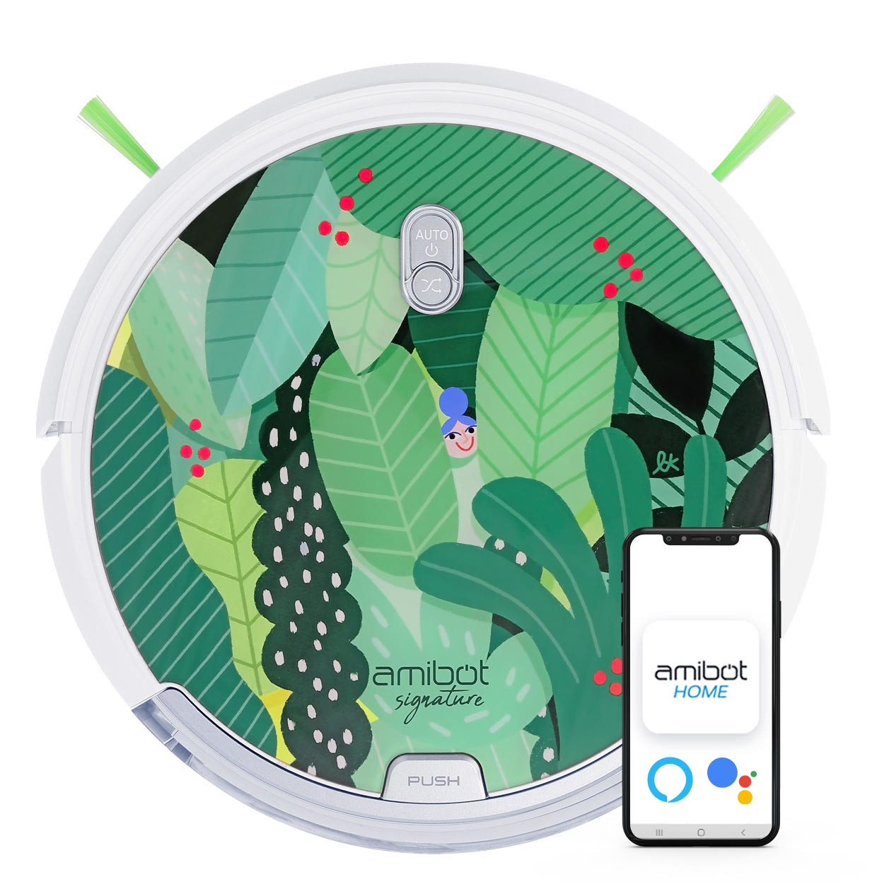 AMIBOT Animal XL H2O Connect - Robots Aspirateurs et laveurs connecté  IOS/Android spécial poils d'animaux au meilleur prix