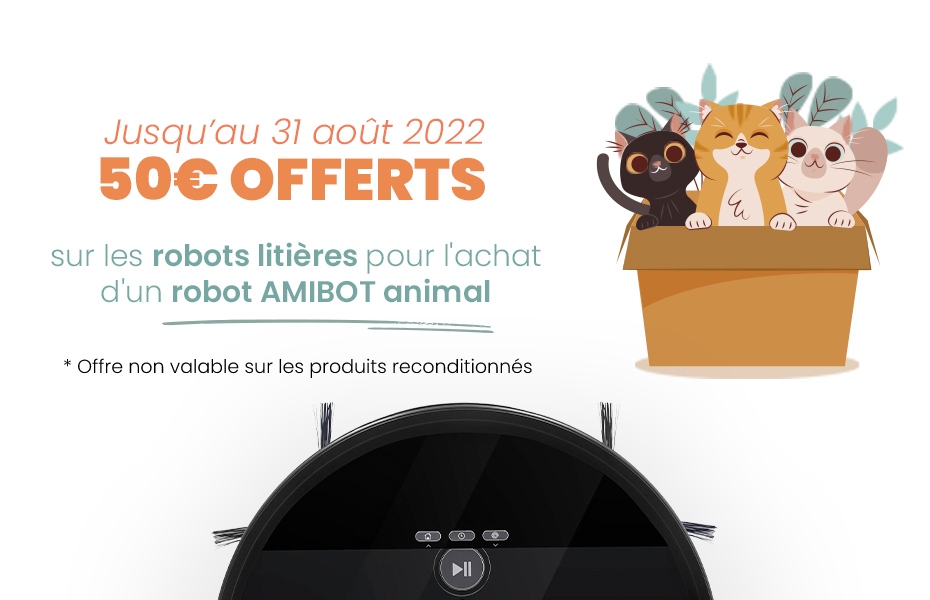 Robots Aspirateurs et laveurs spécial poils d'animaux - AMIBOT Animal  Motion - La Poste
